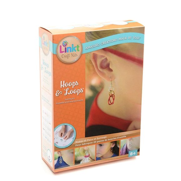Earring Kit Hoops & Loops Linkt Craft Kit - Makes 20 Pairs Earrings! - Picture 1 of 5